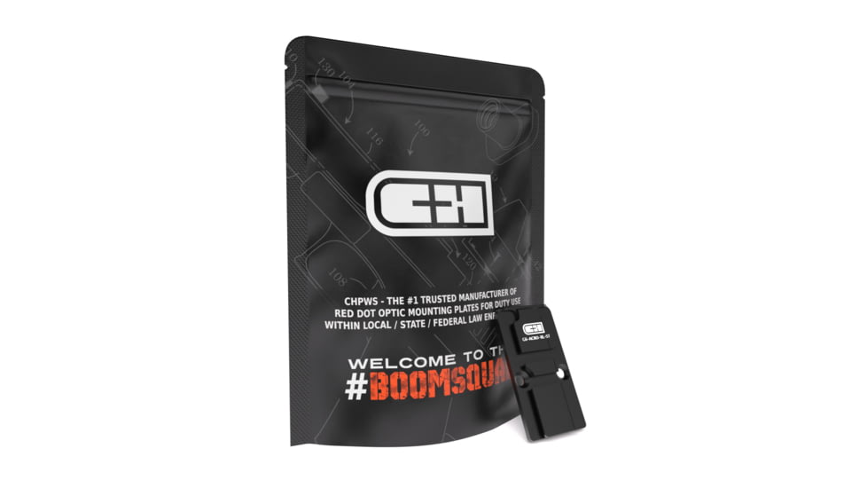 C&amp;H Precision Weapons Glock Gen 6 Adapter Plate, Acro/Duty, Anodized, Black, G6-ACRO-XL-ST