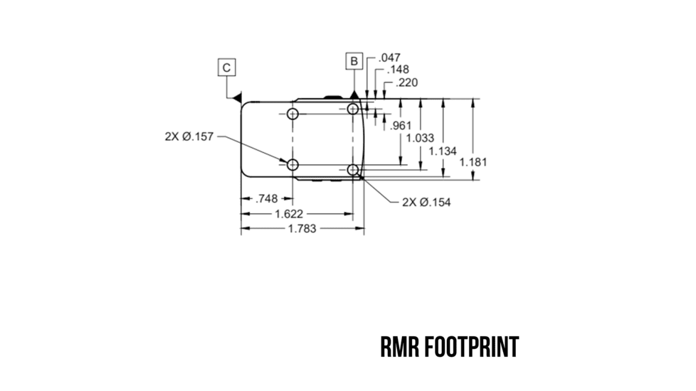 C&amp;H Precision Weapons Edc Xl Optic - RD-EDC-XL-RD