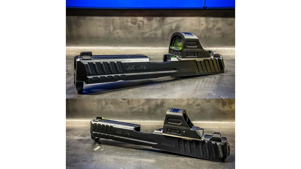 C&amp;H Precision Weapons HK VP9 Optics Ready MIL/LEO Adapter Plate, Trijicon RMR/SRO, HOLOSUN 407C, 507C, 508T, Black, HK-RSH
