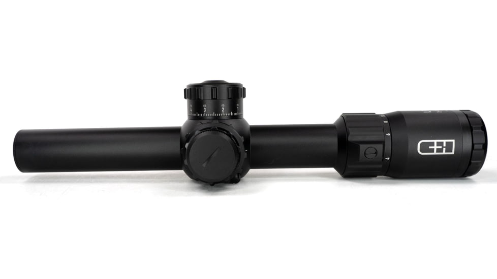 C&amp;H Precision Weapons LPVO 2-12x24mm 30mm Tube Rifle Scope, First Focal Plane, Glass-Etched Reticle, Black, RD-LPVO-RD