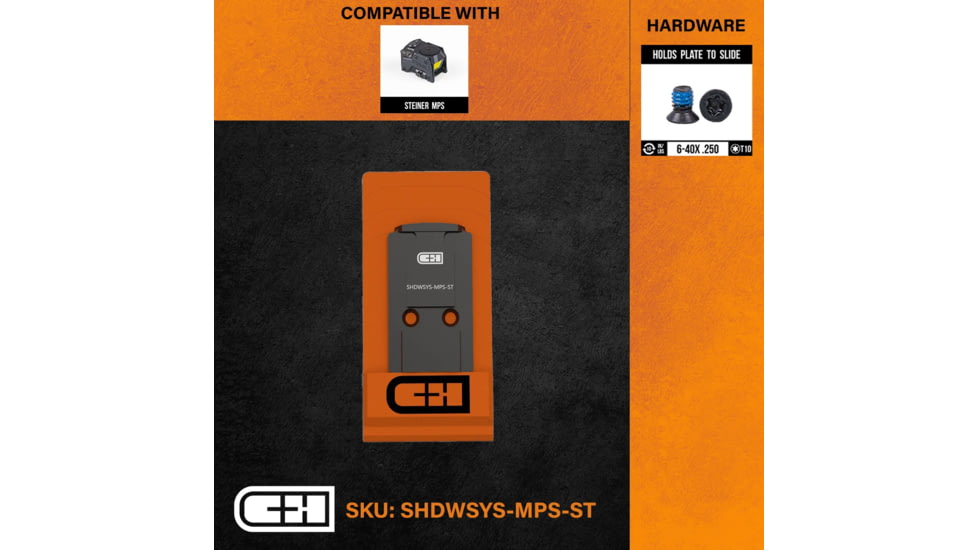 C&amp;H Precision Weapons Optics Adapter Plate, Shadow Systems Aftermarket Slide, Steiner MPS, SHDWSYS-MPS-ST