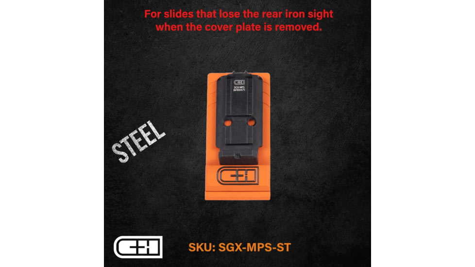 C&amp;H Precision Weapons Optics Adapter Plate, Sig P320 X-Series/Legion w/Romeo 1 Pro/DPP Cut, Steiner MPS, SGX-MPS-ST