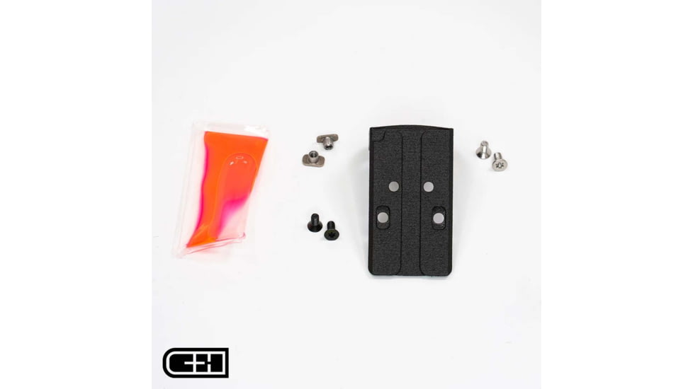 C&amp;H Precision Weapons V4 Defender MIL/LEO Adapter Plate, Glock MOS, Holosun 407C/507C Round Face, Black, GL-HOLO7-DEF-ROUND