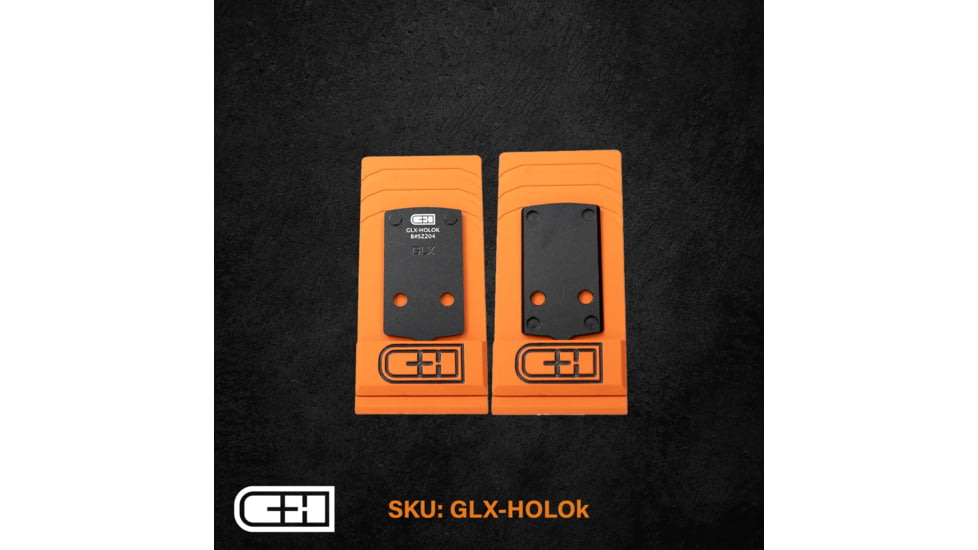 C&amp;H Precision Weapons V4 MIL/LEO Adapter Plate, Glock 43X/48 MOS, Holosun 407K/507K, Black, GLX-HOLOk