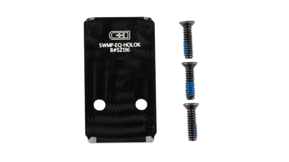 C&amp;H Precision V4, Optic Mounting Adapter Plate, For Equalizer/ M&amp;P 5.7 to Holosun 507K/407K, Anodized Finish, Black SWMP-57-EQ-HOLOK