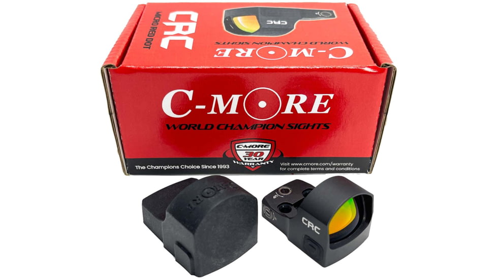 C-MORE CRC Tactical Railway Red Dot Sight, 4 Moa Dot, Black, CRCB-4
