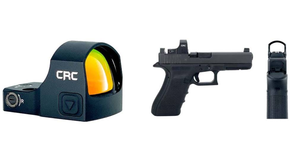 C-MORE CRC Tactical Railway Red Dot Sight, 4 Moa Dot, Black, CRCB-4
