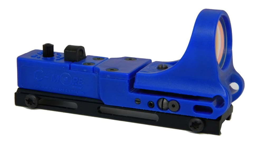 C-MORE Railway Red Dot Sight w/Standard Switch, Blue, 4 MOA RWBB-4