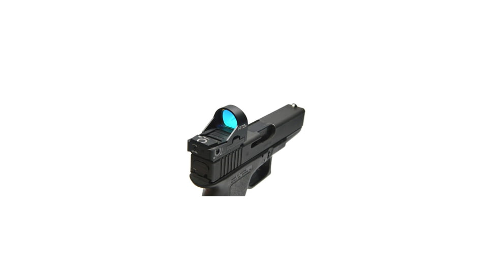 C-MORE RTS2R 1x Micro Red Dot Sight w/ Rail Mount, 10 MOA Dot, Picatinny/Weaver, Black, RTS2RB-10