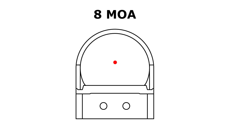C-MORE RTS2R Red Dot Sight, Black, 8 MOA, 8 MOA RTS2RB-8