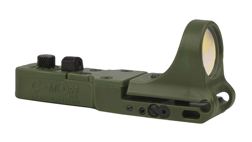 C-MORE SlideRide Red Dot Sight w/Click Switch, Olive Drab Green, 4 MOA CSROD-4