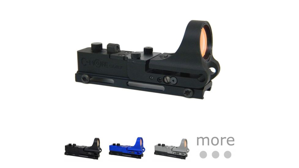 C-MORE Tactical Railway Red Dot Sight w/ Click Switch, Aluminum, Black, Blue, Gray, Olive Drab Green, Red