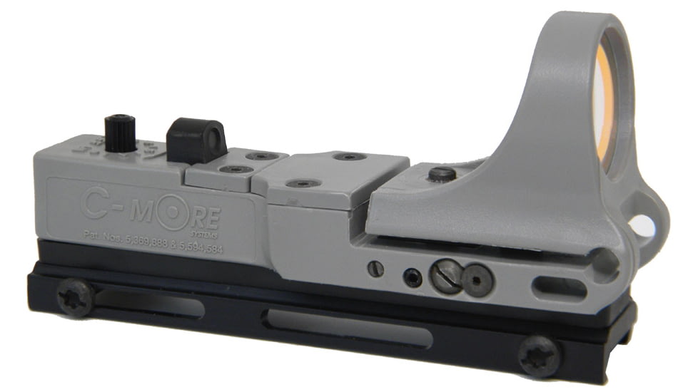 C-MORE Tactical Railway Red Dot Sight w/Standard Switch, Gray, 4 MOA TRWG-4