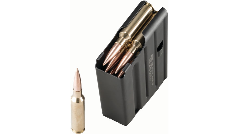 EDEMO Duramag Stainless Steel Magazine, CS Spring CPD Plate, 7.62x51mm/.308/6.5 Creedmoor, 5RD, Proprietary, Black/Black, 5X08041185CPD-5RD, EDEMO3