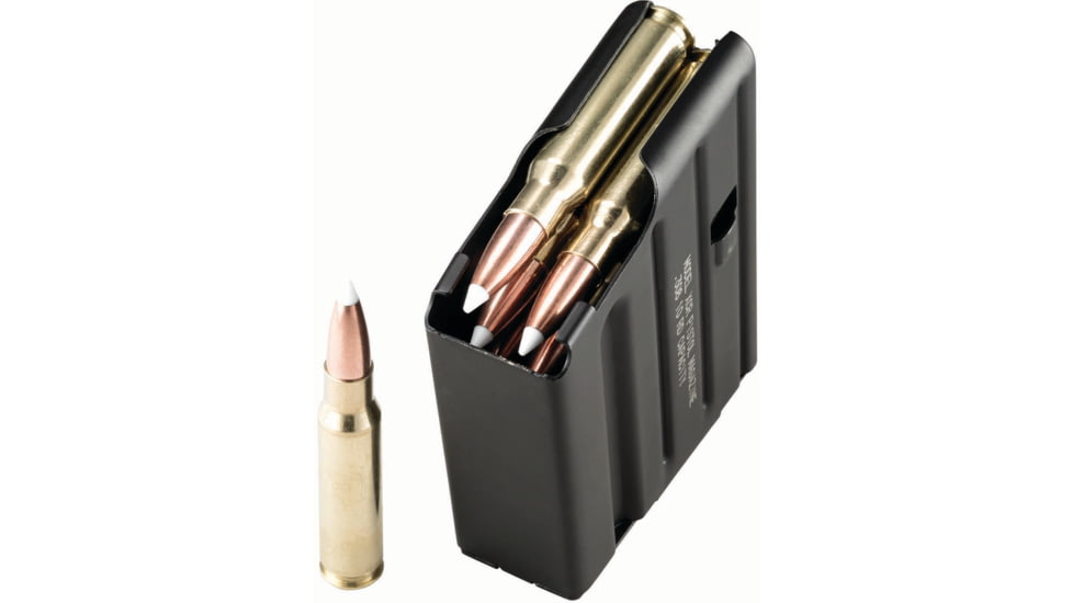 EDEMO Duramag Stainless Steel Magazine, CS Spring CPD Plate, 7.62x51mm/.308/6.5 Creedmoor, 5RD, Proprietary, Black/Black, 5X08041185CPD-5RD, EDEMO3