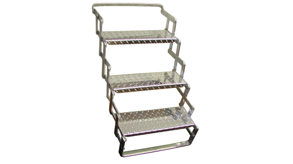 C.R. Brophy Aluminum Scissor Steps 3 Step 24 30 Vert. Ext., AS03