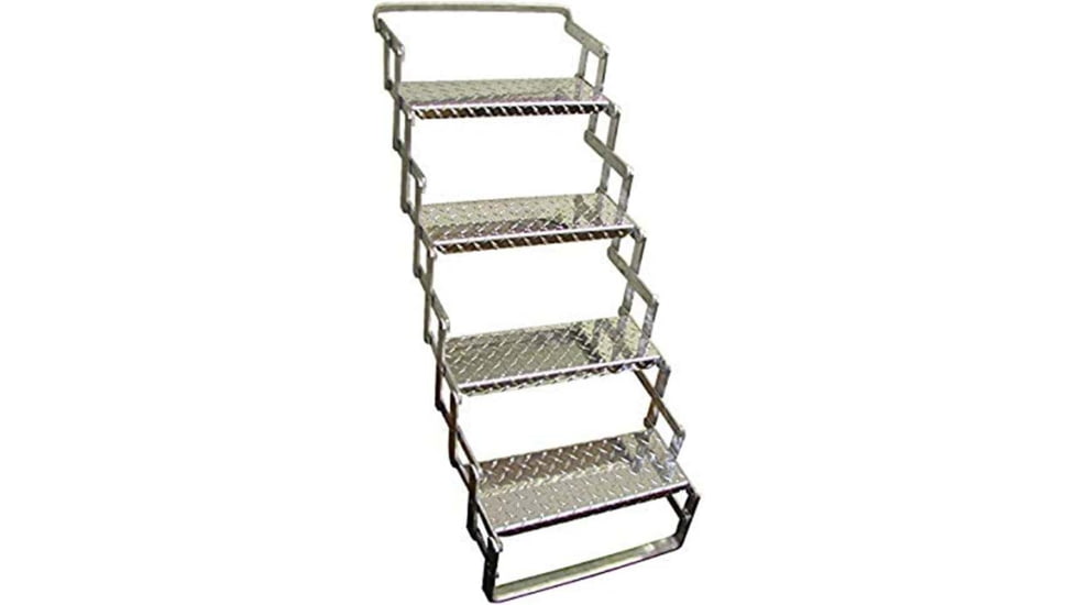 C.R. Brophy Aluminum Scissor Steps 4 Step 31in 40 Vert. Ext., AS04