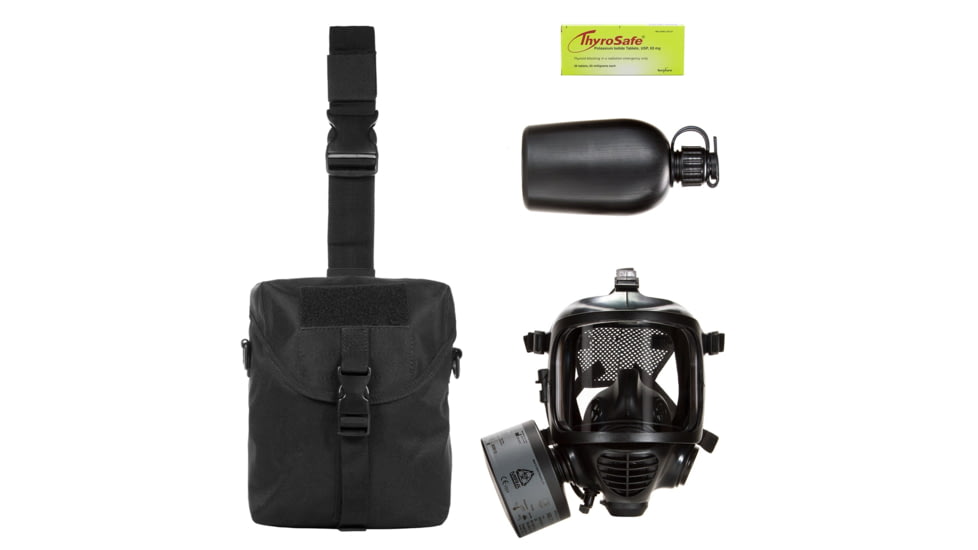 MIRA Safety Military Gas Mask &amp; Nuclear Survival Kit, Black, Small, NBC6M