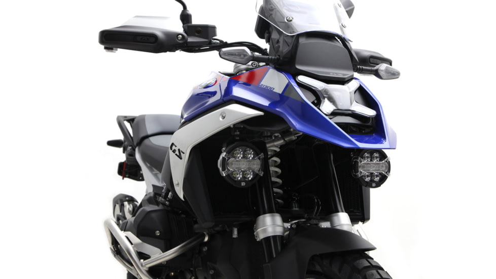 Denali Electronics Motorcycle Light Mounts, upper-driving-light-mount-bmw-r1300gs