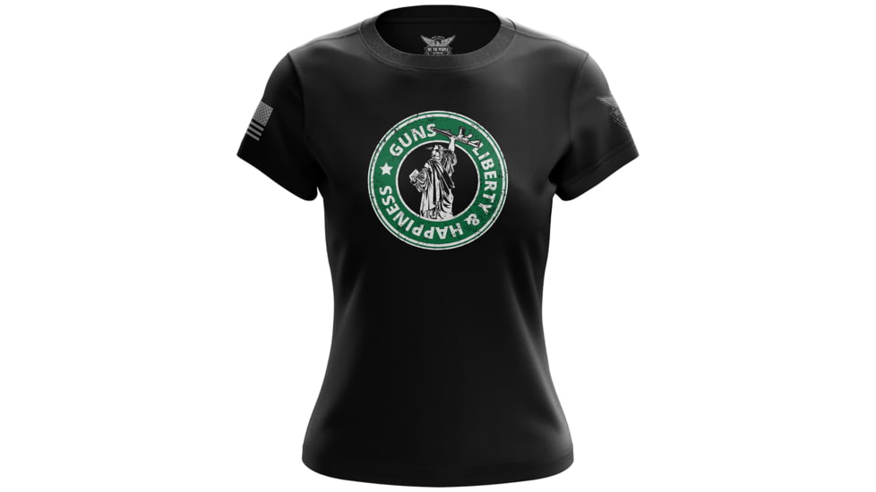 We the People Holsters Guns - Liberty And Happiness Womens Short Sleeve Shirt 242CBA30, 6756921114722