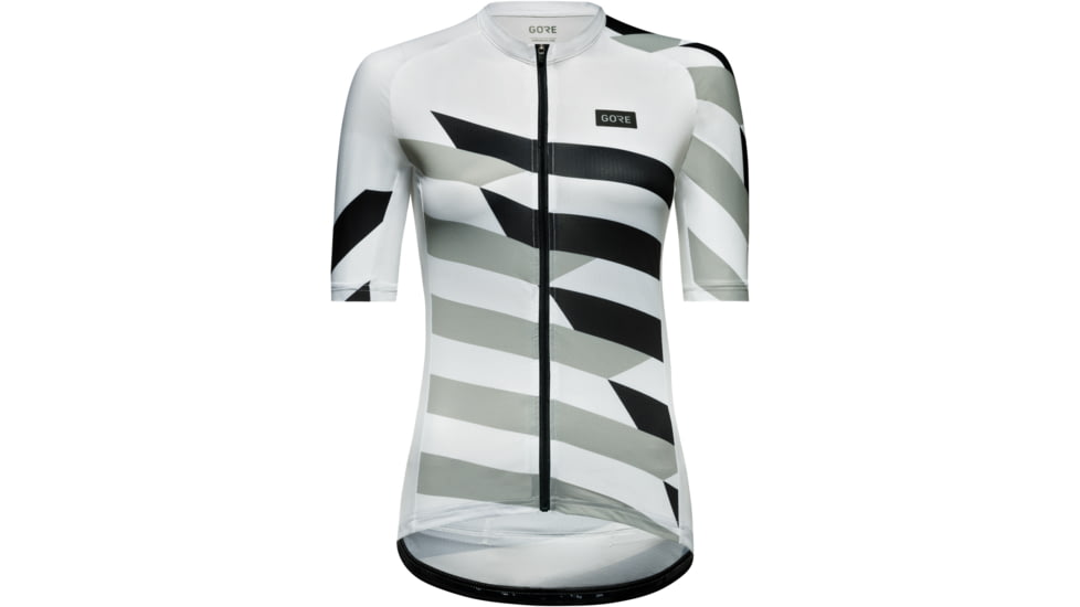 GOREWEAR Spirit Signal Chaos Cycling Jersey Womens in White/Lab Grey XS 0-2 Form fit CD2A1ACF, 101062-01BF-36