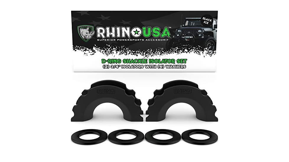 Rhino USA D-Ring Shackle Isolators 364E51FA, Green, GRN-SHACK-ISO