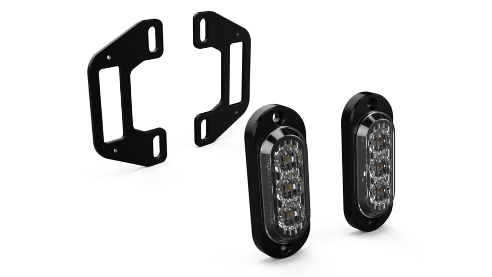 Denali Electronics T3 Rear Switchback Led Turn Signal Pods With License Plate Mount 7D49D06E, 7537821647032