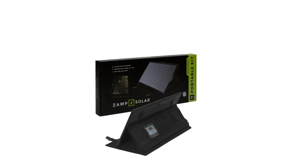 Zamp Solar Obsidiana Series 45-Watt Portable Kit, Regulated, Black, One Size, USP2001