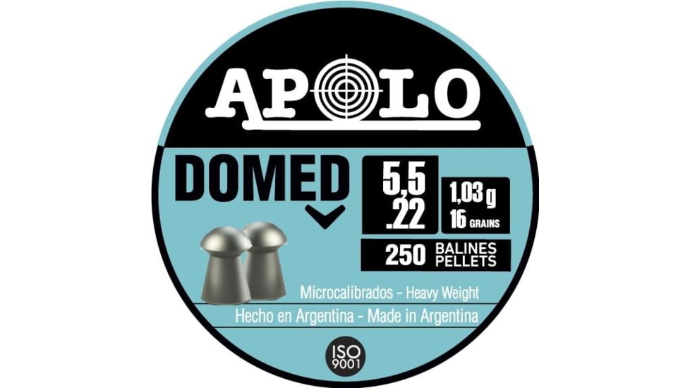 Hatsan Apolo Domed Air Rifle Pellets 22 Cal 16 gr 250/ct C02653F8, EKE19916
