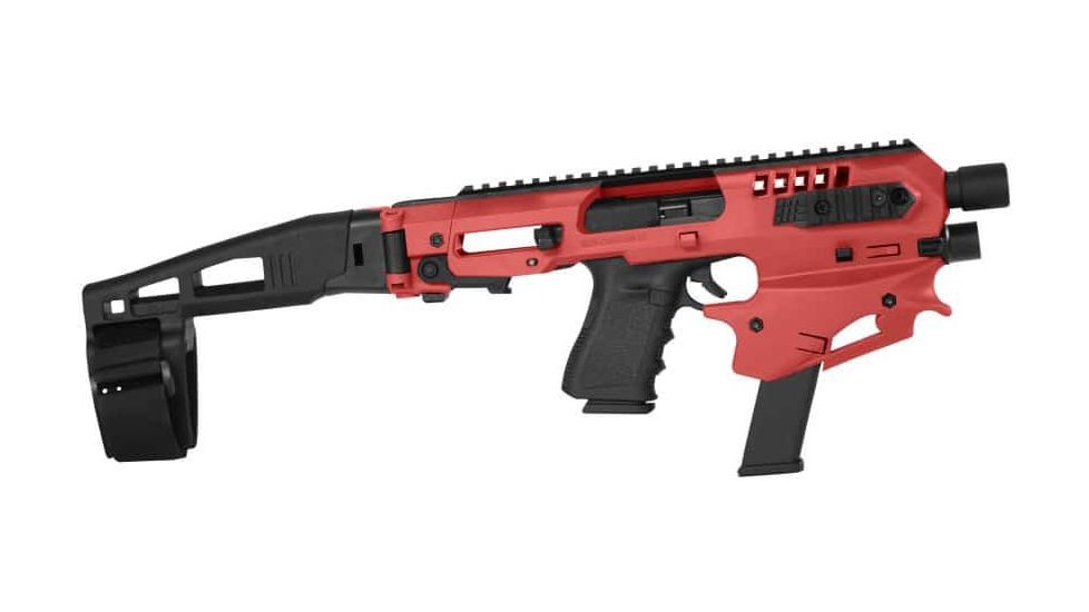 CAA Glock MCK - Micro Conversion Kit, Glock 17/19/19X/22/23/31/32/45, Long Stabilizer, Red, MCKR