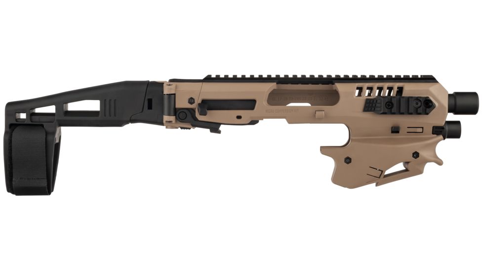 CAA Glock MCK - Micro Conversion Kit, Glock 17/19/19X/22/23/31/32/45, Long Stabilizer, Tan/FDE, MCKT