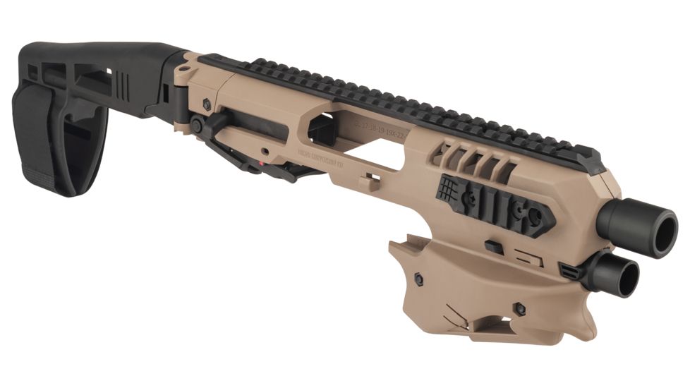 CAA Glock MCK - Micro Conversion Kit, Glock 17/19/19X/22/23/31/32/45, Long Stabilizer, Tan/FDE, MCKT