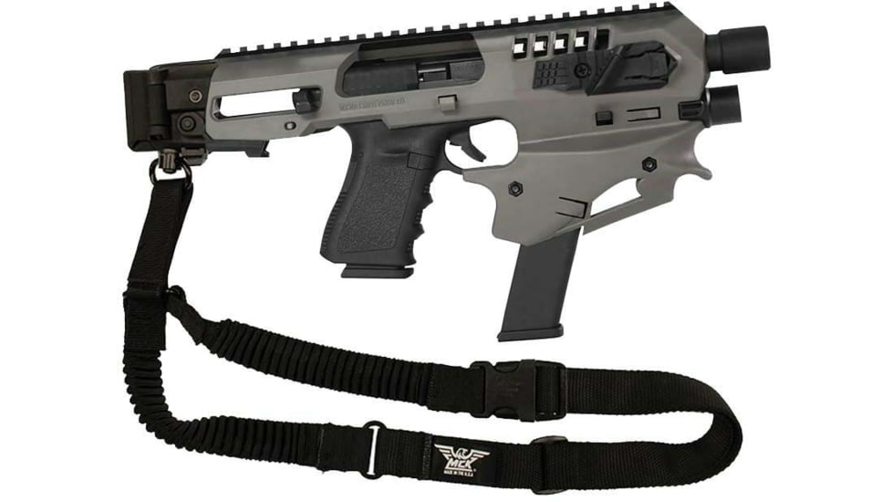 CAA Micro Conversion Kit Gen 2 for Glock 17/19/19X/22/23/31/32/45, w/ TAC Compartment, Tungsten, MCKTUTAC