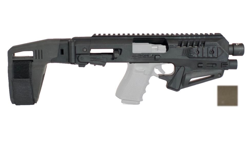 CAA Micro Roni Stabilizer Pistol Carbine Conversion for Glock - Non NFA, Glock 19/23/32, Tan, MIC-RONI-STAB19-03