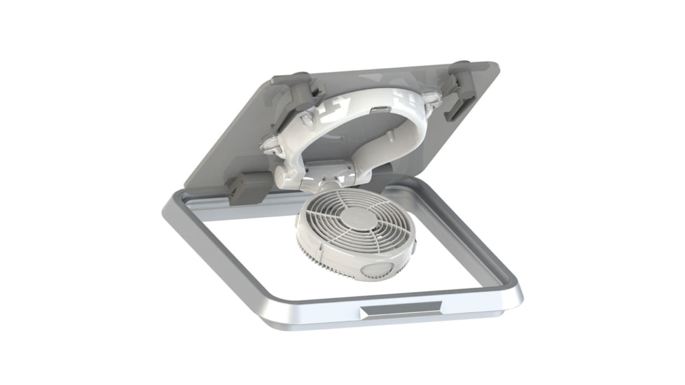 Caframo Taku 7620 12V Hatch Fan w/Suction Mount &amp; Light - White 54304