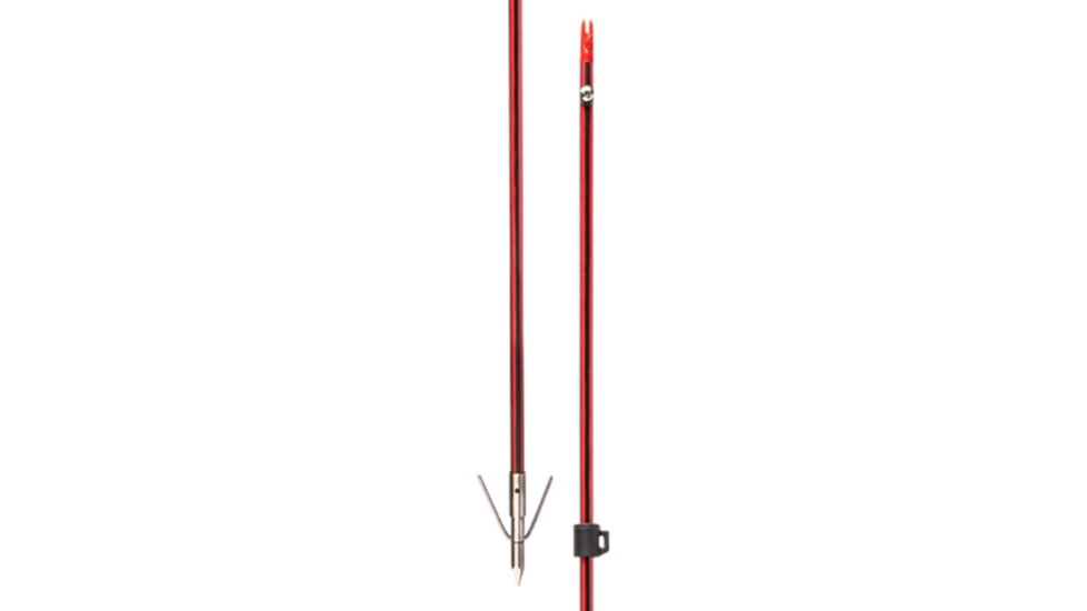 Cajun Bowfishing Wasp arrow with Piranha long barb XT, Red/Black, ABF4961
