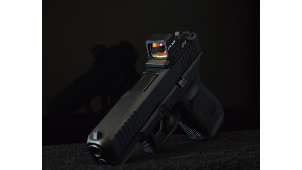 Calculated Kinetics Glock MOS Dogtag Optic Plate, Holosun 509T, Law Enforcement, Black, MOS-509LEDT