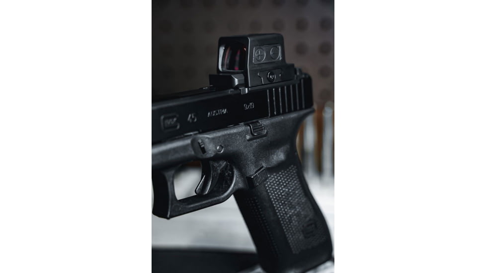 Calculated Kinetics Glock MOS Dogtag Optic Plate, RMR Footprint, Black, MOS-RMRLEDT