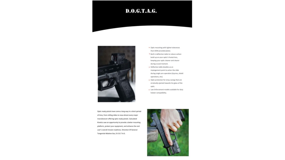 Calculated Kinetics Smith and Wesson M&amp;P 2.0 Dogtag Optic Plate, Holosun EPS, Black, SMMP2-MRMSC