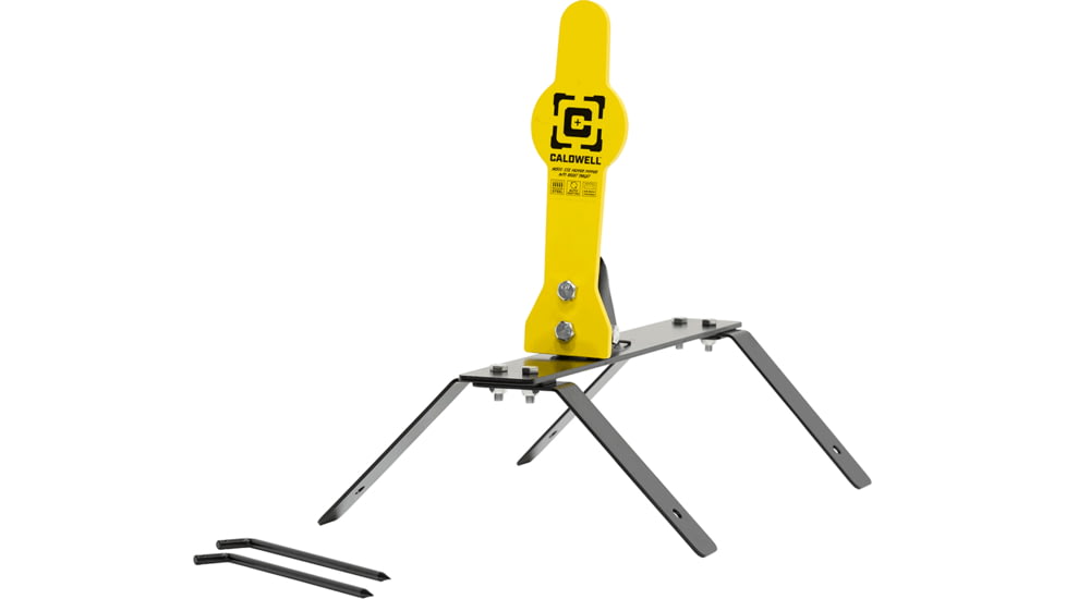 Caldwell AR500 33percent Pepper Popper Centerfire Steel Auto Resetting Target, Yellow, 1178560
