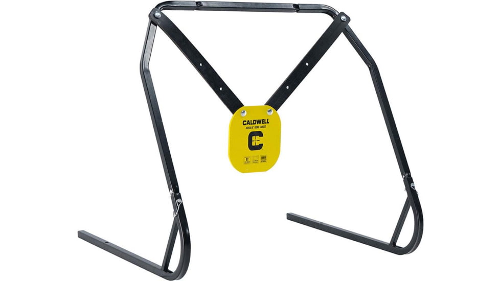 Caldwell AR500 Gong and Target Stand Combo, Black/Yellow, 1140016