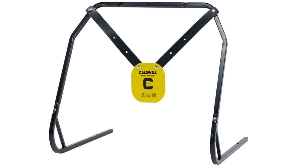 Caldwell AR500 Gong and Target Stand Combo, Black/Yellow, 1140016