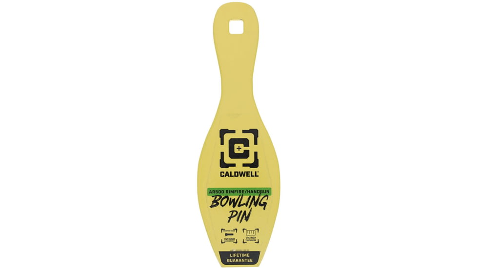Caldwell AR500 Rimfire Bowling Pin Target, Yellow, 4002312