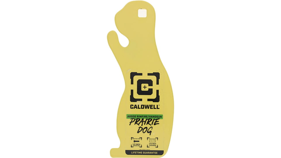 Caldwell AR500 Rimfire Prairie Dog Target, Yellow, 4002313