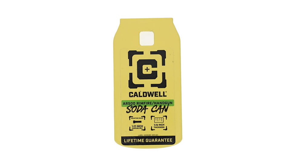 Caldwell AR500 Rimfire Soda Can Target, Yellow, 4002314