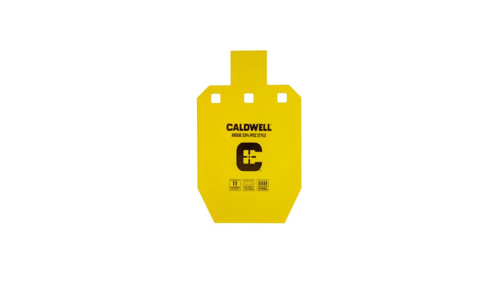 Caldwell AR500 Targets, 33 Percent IPSC, Yellow, 1116697