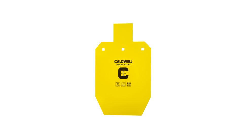 Caldwell AR500 Targets, 66 Percent IPSC, Yellow, 1116702