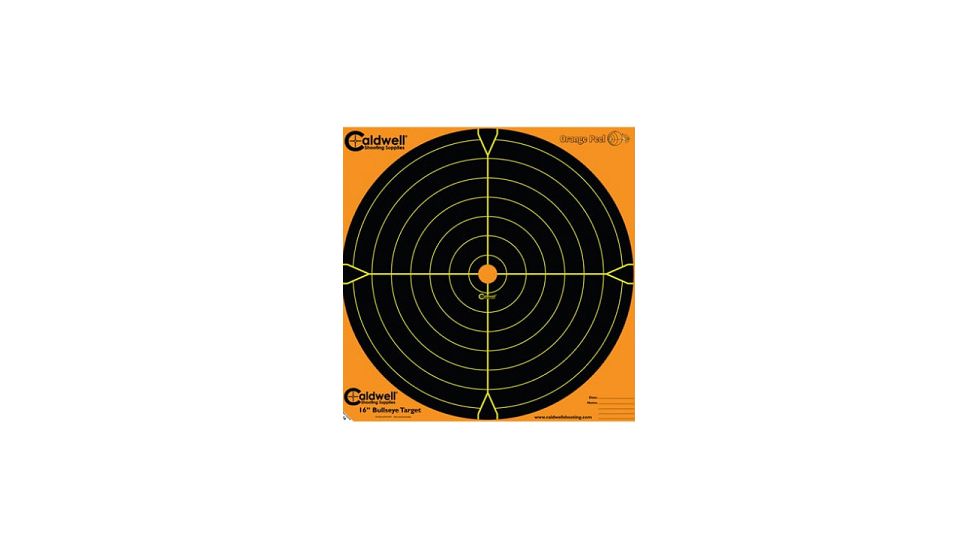 Caldwell Orange Peel 8 inch Bullseye Target - 5 Sheets 805645