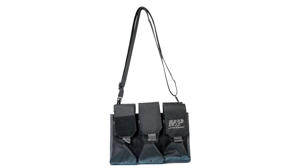 Smith &amp; Wesson Pro Tac 6 AR/AK Magazine Pouch, Black With M&amp;P Logo, 110181