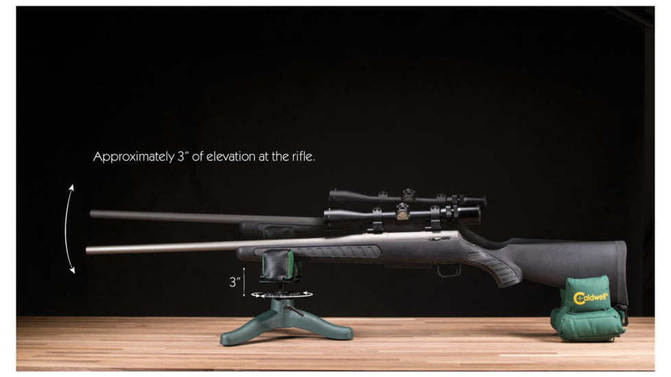 Caldwell Rock Jr Front Shooting Rest w/ Rubber and Metal Spike Feet 323225